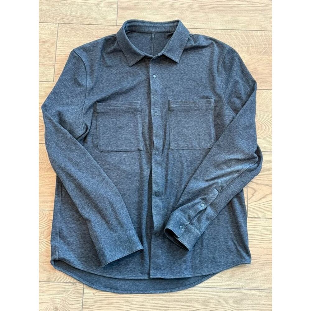 Lululemon Men's Soft Knit Button Down, Navy (Large)